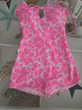 Pink Floral XXSJuniors One-Piece Swimsuit NWT
